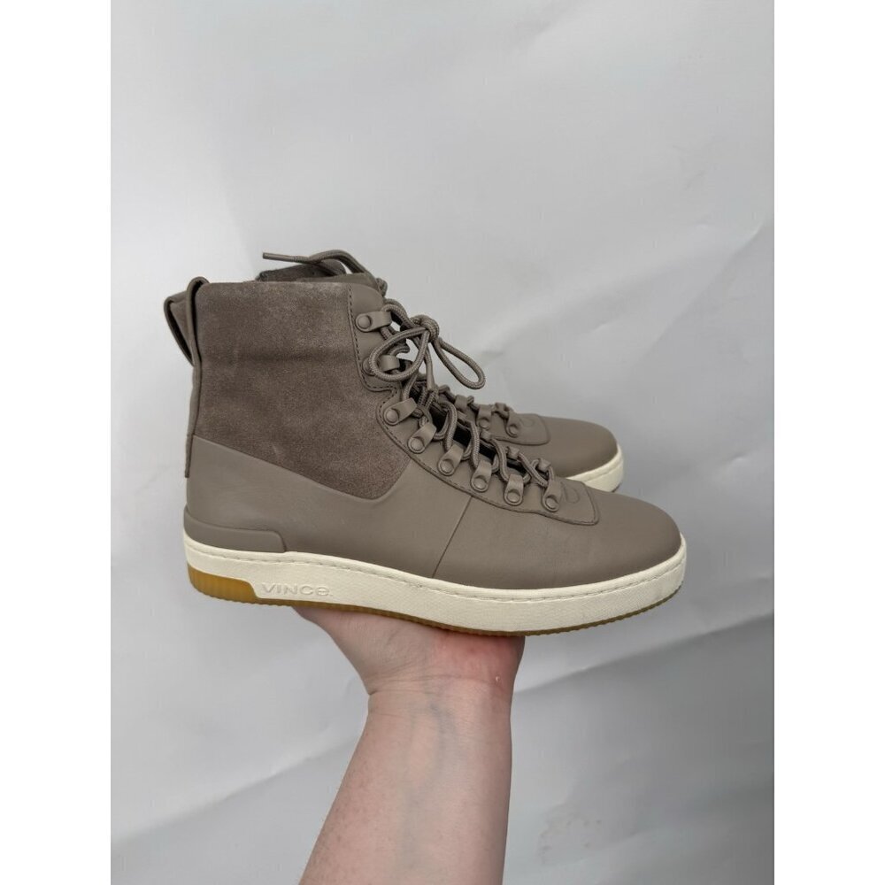Vince Rowan Toe Padded Lace Up Platform Shoe Women 6.5 Tan‎ High Top Sneaker